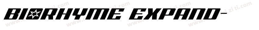 biorhyme expand字体转换